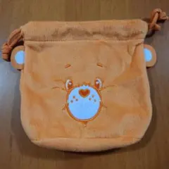 Care Bears ふわふわフェイス巾着オレンジ