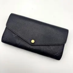 鑑定済 ルイヴィトン アンプラント ポルトフォイユ サラ ネイビー 長財布