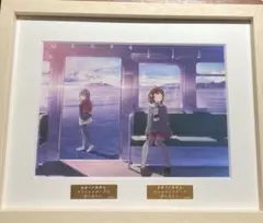 アニメキャラクター 桜の下のアートプリント 縦44センチ 横41センチ