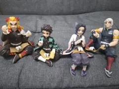 鬼滅の刃　フィギュア　ちょこのせ　おにぎり　炭治郎・天元・煉獄・しのぶ