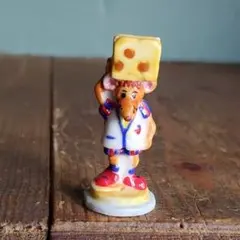 ビンテージフェーブ 小さなネズミ⑧ フランス雑貨ガレット置物陶器ミニチュア鼠
