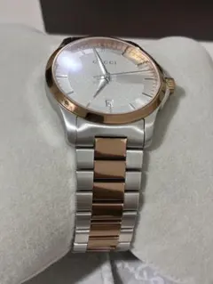 グッチ　GUCCI メンズ 126.4腕時計 ローズゴールド 新品電池　極美品のサムネイル