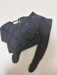 ZARA ニットセット 6-9ヶ月 ダークグレー