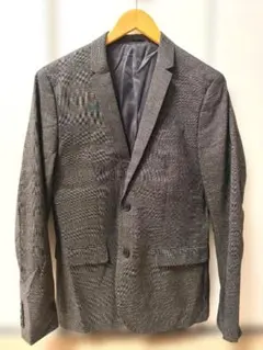 H&M グレー チェック柄 テーラードジャケット EUR 50