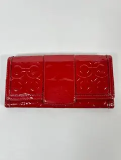I*C様 COACH コーチ シグネチャー エナメル 長財布 レッド＃1292-