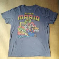 スーパーマリオブラザーズ Tシャツ Lサイズ グレー