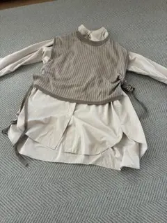 しまむら　HK WORKS LONDON シャツ ベスト セット ベージュ M