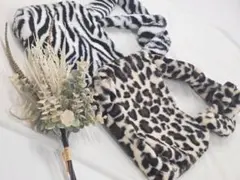 未使用）アニマル柄ファートートバッグ ゼブラ ヒョウ