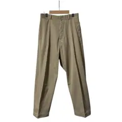 ⭐︎美品⭐︎YAECA ツータックパンツ KUSAKI KHAKI サイズS - メルカリ