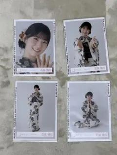 櫻坂46 生写真 2024年 浴衣 石森璃花 ヒキ 座り - メルカリ