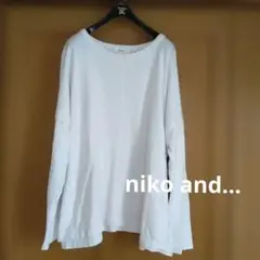 niko and ... ホワイト 長袖Tシャツ サイズ4