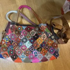 Estacion エスタシオン フラワーモチーフ 2wayバッグ 未使用品