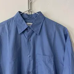 Allege 青い長袖シャツ 胸ポケット付き アレッジのサムネイル