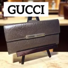 未使用　GUCCI グッチ　シマ　レザー二つ折り折り財布　濃茶　箱付き グッチシマ メンズ二つ折り財布 | 通販・人気ランキング - 価格.com