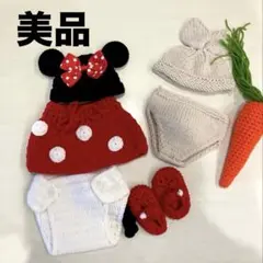 ニューボーンフォト衣装　セット　うさぎ　ミニー　ディズニー