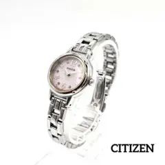 CITIZEN　Wicca ソーラーテック腕時計　スワロフスキー　ピンクのサムネイル