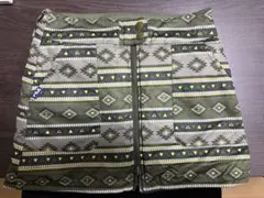 FILA リバーシブル 幾何学模様 スカート オリーブグリーン