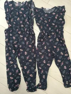 H&M 花柄ロンパース 110・122サイズ 2点セット