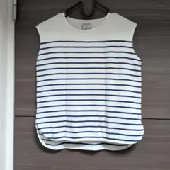 GLOBAL WORK ボーダー ノースリーブ Tシャツのサムネイル
