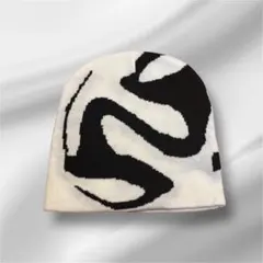 【新品】ビーニー ニット帽 帽子 ストリート y2k グランジ 海外 ホワイト