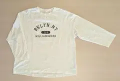 COCA 七分袖Tシャツ プリントロンT 白 カットソー オーバーサイズ М