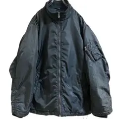 UNIQLO ユニクロ ナイロン 中綿 フライトジャケット ネイビー 古着 XL