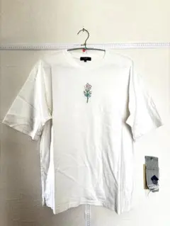 BEAMS HEART ホワイト Tシャツ Lサイズ　サイドスリット