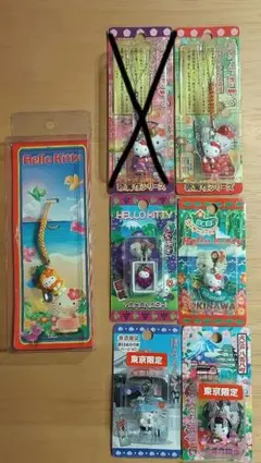 ご当地キティ 根付け ファスナーマスコット 6点セット 歌舞伎シリーズ 東京限定