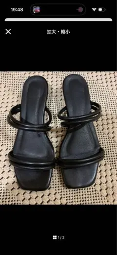 ✨美品ブラック ストラップサンダル ミュール✨