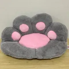 肉球クッション グレー×ピンクのサムネイル