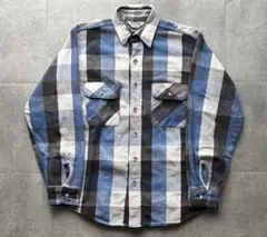 70s 80s FIVE BROTHER ブロックチェック　ネルシャツ　好配色