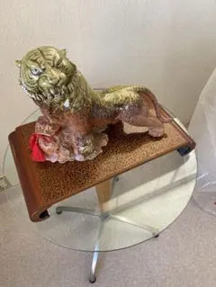 高岡銅器 ブロンズ ライオン銅像 獅子 置物 オブジェ 銅製 インテリア