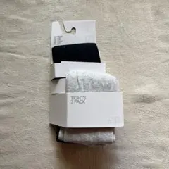 H&M キッズタイツ ブラック グレー