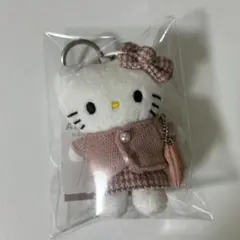 LOWRYS FARM ハローキティ トイキーホルダー ツイードピンクチェック