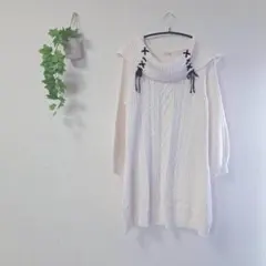 ［axes］ニットワンピース(M)/ガーリー きれいめ シンプル