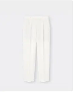 GU タックテーパードパンツ ホワイト S