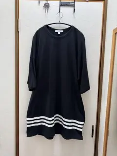 R&D.M.Co-☆今期新品ガーゼボーダーオーバーサイズハーフスリーブT