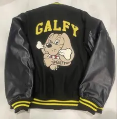 GALFY スタジャン 中型犬 mサイズ 黒黄 犬刺繍