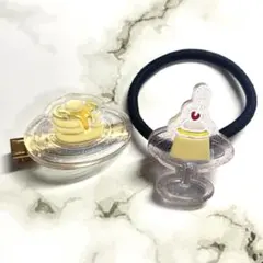 きらきらヘアゴム&ヘアピンセット　プリンアラモード、ホットケーキ　キッズ