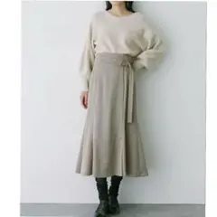 ラグナムーン　ウエストラペルツイードマーメイドスカート