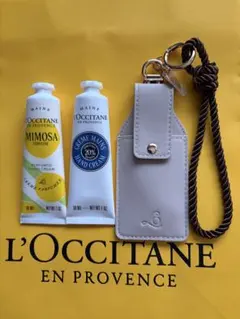 ロクシタン☆ミモザ＆カリテシア ハンドデュオ、ハンドクリームホルダー付き