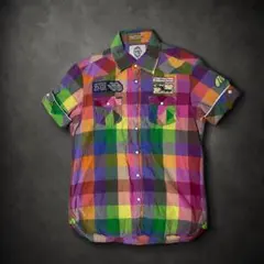 SCOTCH&SODA 00s 半袖シャツ マルチカラー マドラス チェックのサムネイル