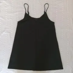 黒キャミワンピース　シンプル　体型カバー 重ね着に