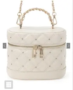 2wayキルティングバニティバッグ dd481 アイボリー