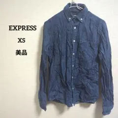海外古着 1点物 美品 EXPRESS デニム 長袖 シャツ XS