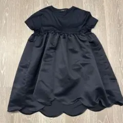 yokochan Aラインブラウス　スカラップ　ネイビー　40 美品 楽天市場】YOKO CHANヨーコチャン YCB-120-048クルーネック