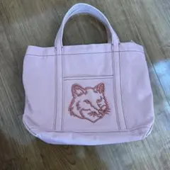 Maison Kitsune 2way トートバッグ ピンクのサムネイル