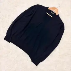 DAKS LONDON Vネックニット ウール100％ ワンポイント刺繍 英国のサムネイル