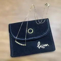 hum ゴールドバー ネックレス 専用ポーチ付きのサムネイル