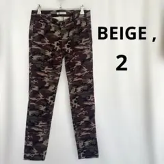 BEIGE サイズ2カモフラージュ スキニーパンツ
